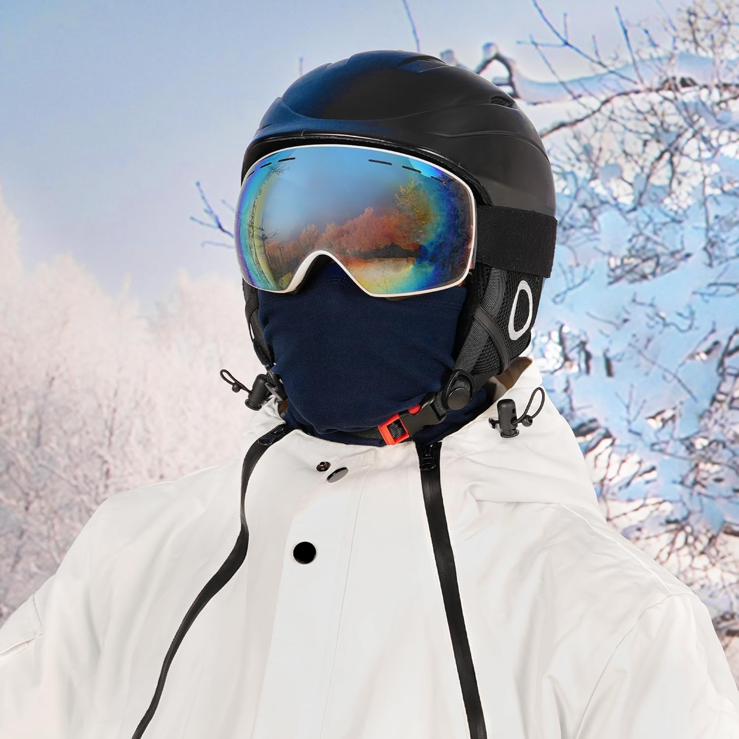 Winter Neck Gaiter Warmer, Soft Fleece Face Mask Scarf for Cold Weather Skiing Cycling Outdoor Sports - Image 5