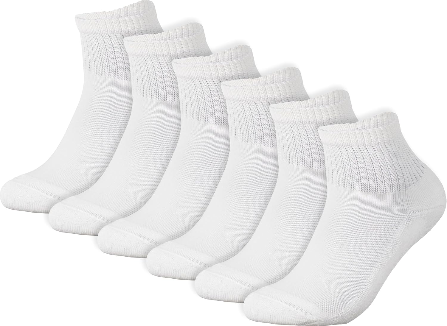 BomKinta Ankle Socks for Women - Soft Cotton Quarter Socks with Reinforced Sole - Casual Sock with Band 6 Pairs Gifts