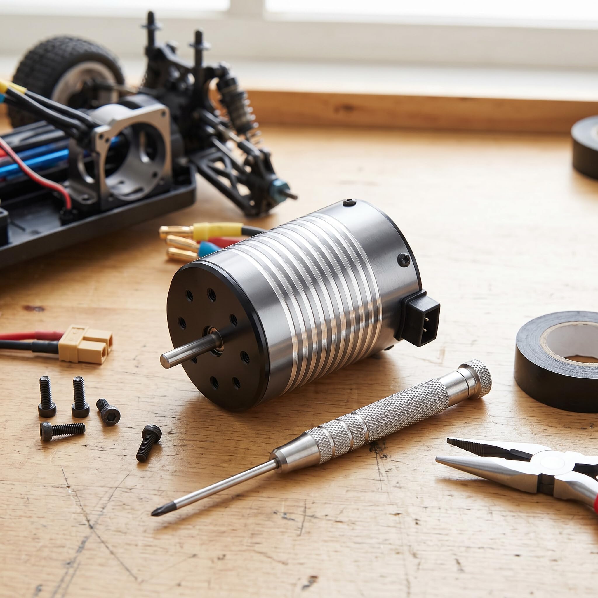 SUNGOOYUE Motore Brushless per Auto 3650 RC, Motore 3500KV Impermeabile a Torsione Grande Ad Alta velocità Accessorio per Auto 1/8 1/10 RC