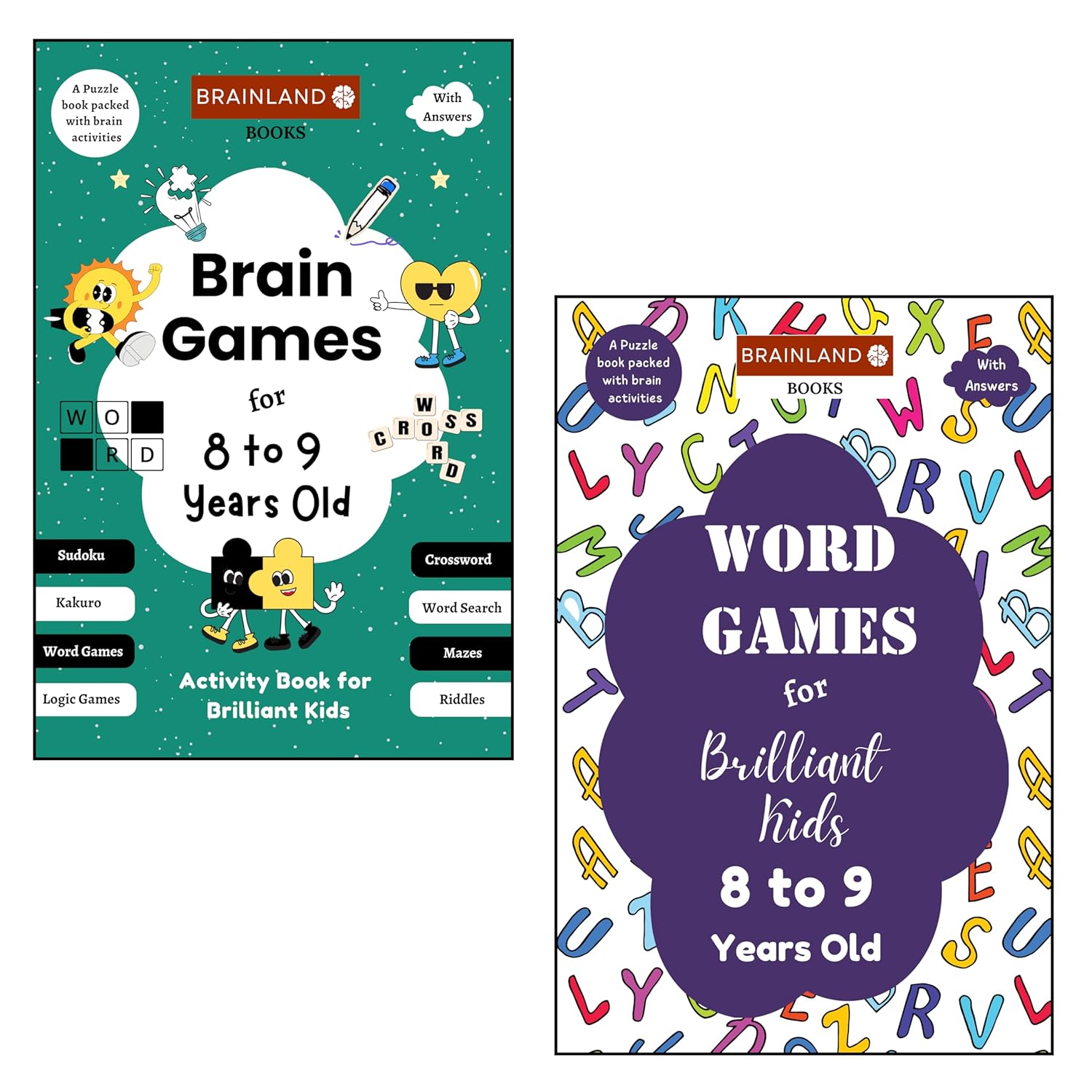 Brain Games and Word Games for Brilliant Kids – 8 to 9 Years Old – Activity Book for Kids – Set of 2 Books | Memory Games | Best Birthday Gift | Vocabulary Booster Toy Review India (Iknoor World )