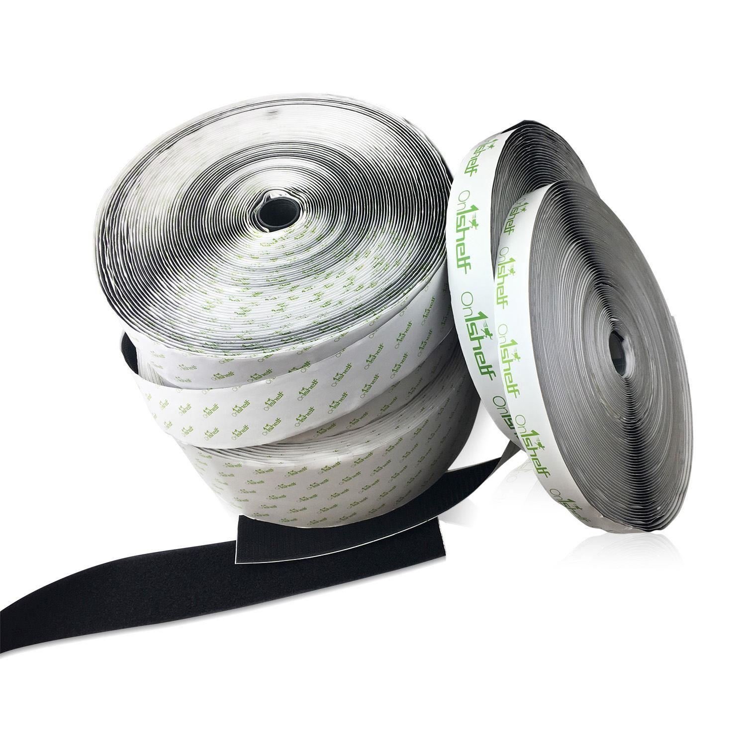 On1shelf White 16Mm On1shelf® Self Adhesive Tape Hook And Loop Sticky Fastener (1M Hook+1M Loop)