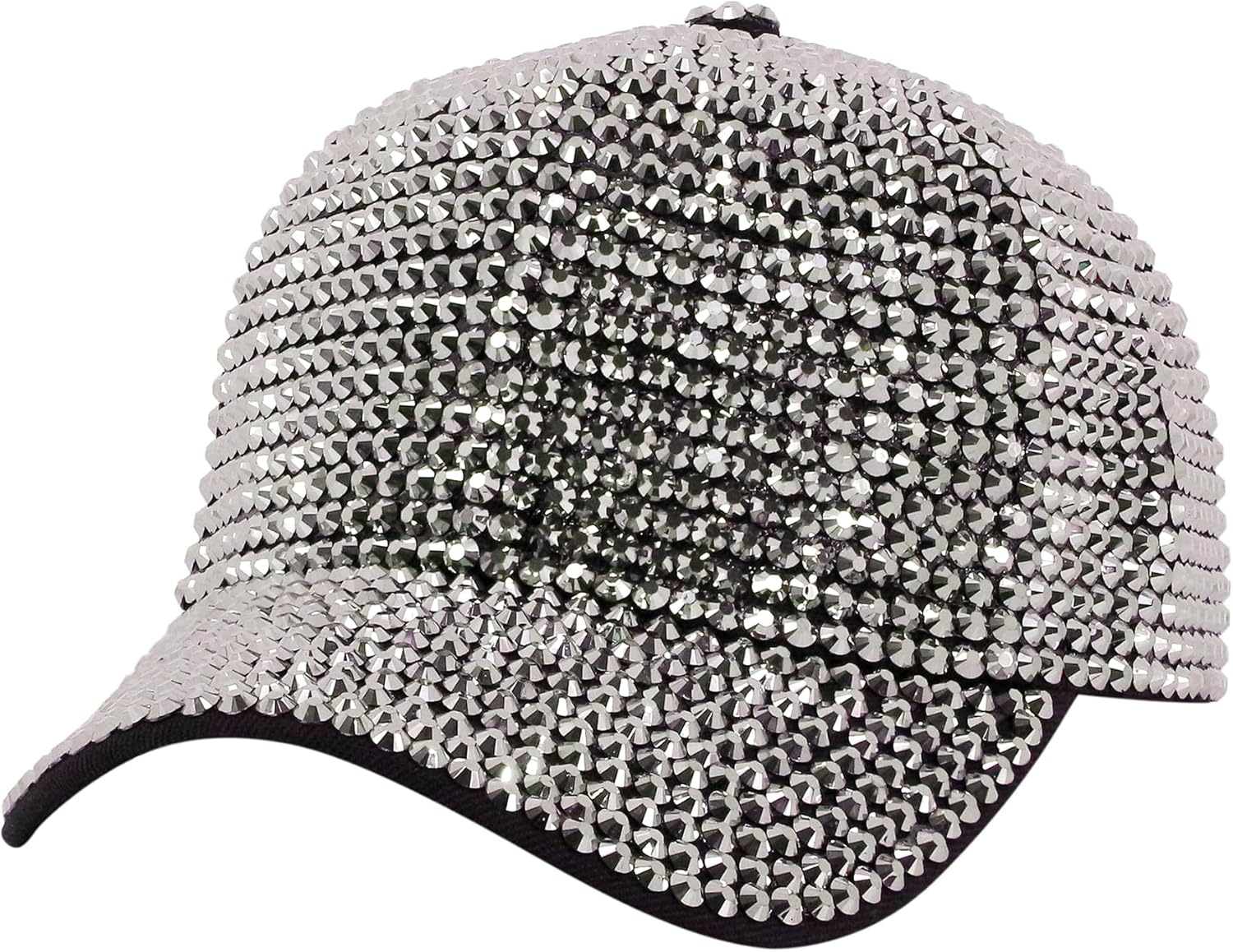 Haoohu Women's Full Sparkle Studded Rhinestone Baseball Cap Gem Bling Ponycap Adjustable Trucker Hat Outdoors Sun Cap
