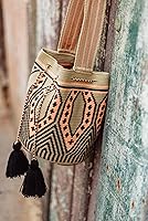 Vista 9 de Traditional WAYUU Bag, Original Crochet Crossbody, Handmade Colombian Bucket Bag, Ethical Purse, Artisanmade Mochila.