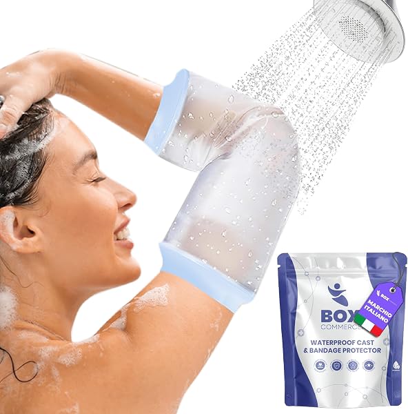Copri PICC Impermeabile per Braccio con Catetere - PICC Protezione e Copertura Riutilizzabile per Doccia - Guaina per PICC, Bendaggi, Ferite e Ustioni - Manica Comoda e Sicura per Bagno - 1