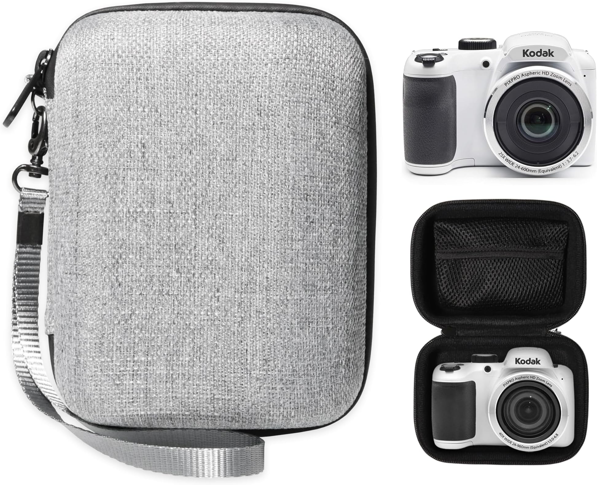 Alltravel Camera Case compatible with Kodak PIXPRO Astro Zoom AZ252-RD, AZ401-WH PIXPRO, AZ421 Minolta 20 Mega Pixels, WIKICO 4K Vlogging Camera