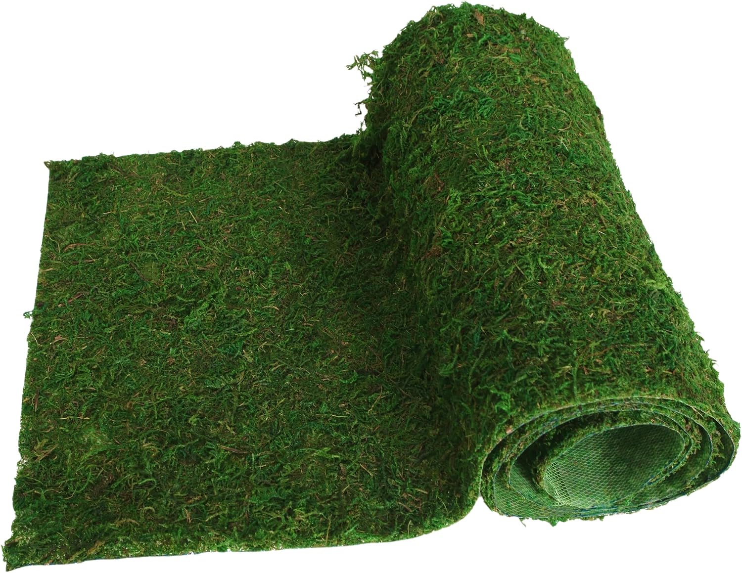 USMOLA Moss Roll, Dried Moss for Crafts, Moss Table Runner for Fairy Gardens, Wedding Woodland Decor, Preserved Moss Mat for Table Decoration (12" W x 60" L)