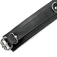 Vista 3 de Madison Collar Latigo Leather Lambskin O-Ring Handmade Padded Leather Collar