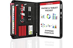 Genuine Leather Zipper Portfolio: A Professional Organizer for Documents & Resumes