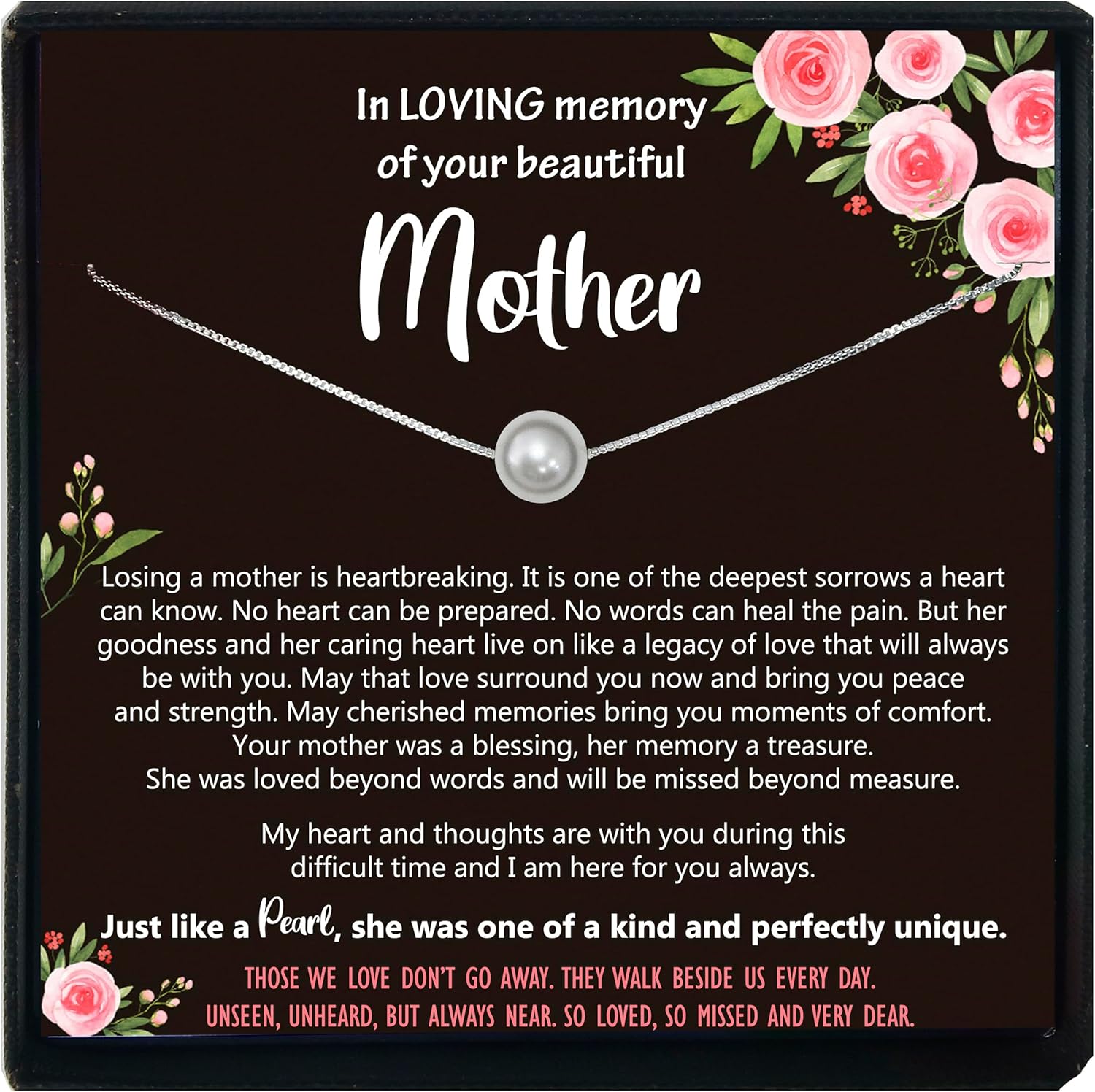 Be Wished Loss of a Mother Sympathy Gifts, Handmade Necklace with Meaningful Message, Ready to Give Jewelry