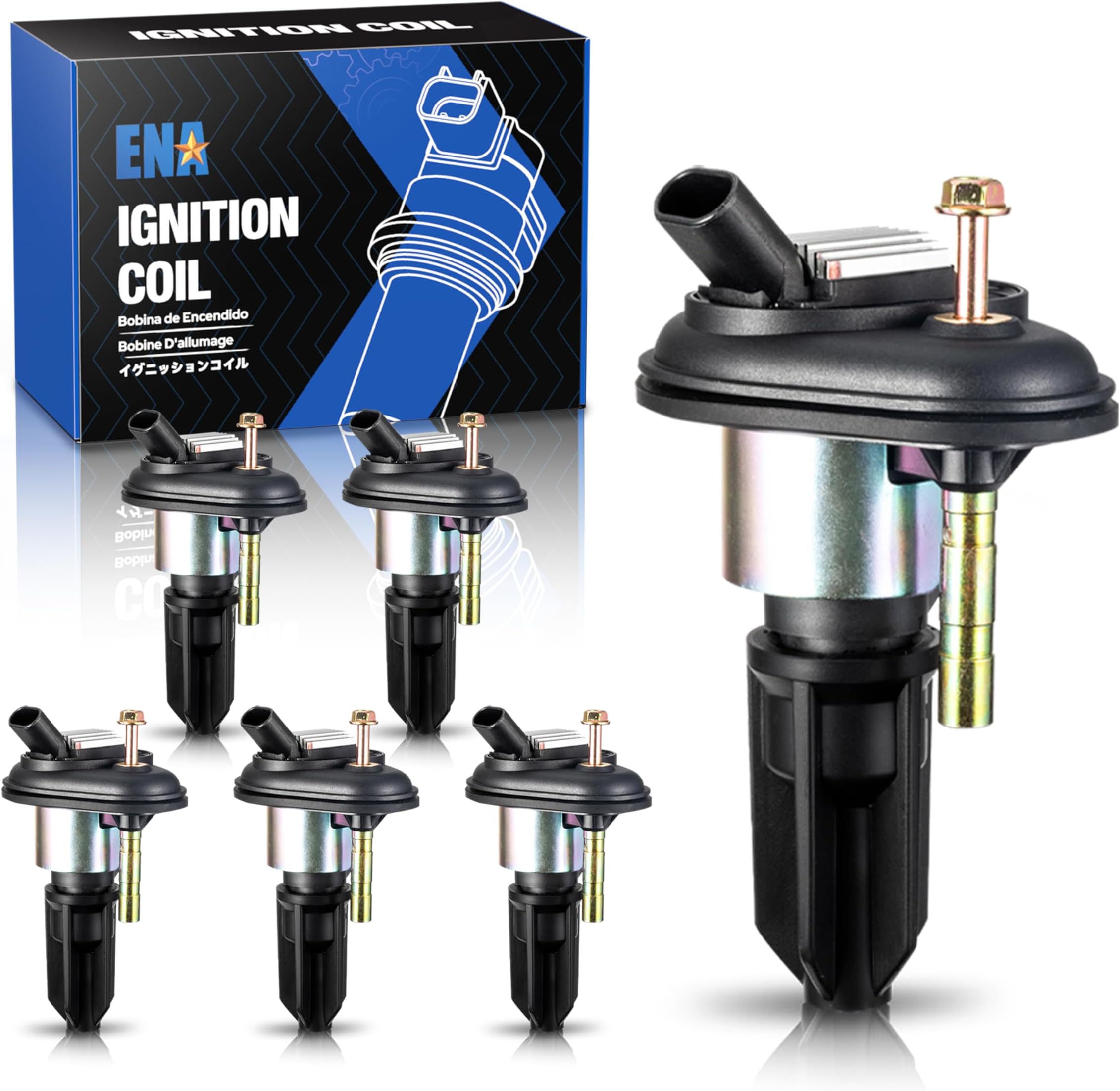 Set of 6 Ignition Coil Pack Compatible with Chevy GMC Isuzu Hummer Saab Buick Trailblazer Envoy Rainer Colorado Canyon Ascender i-280 i-290 i-350 9-7x H3 2.8L 2.9L 3.5L 4.2L Replace# UF303 C1395