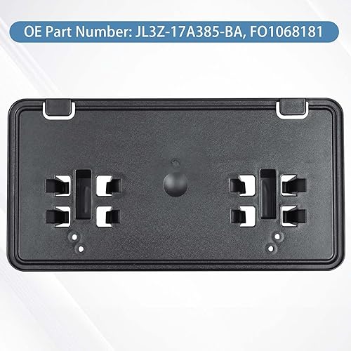 Miniatura 10 de OKPARZ Repuesto para marco de matrícula de parachoques delantero 2021 2022 Ford F150 ML3Z-17A385-BB 2.7L 3.0L 3.5L