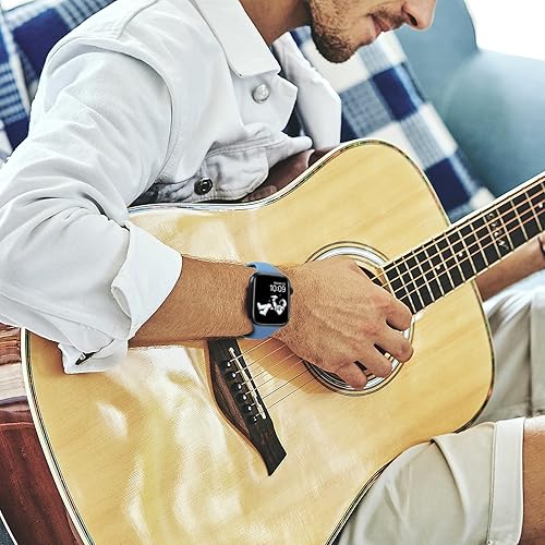 Miniatura 7 de STG Sport Correa compatible con Apple Watch de 1.496 in 1.575 in 1.614 in 1.654 in 1.732 in 1.772 in 1.929 in, correa de silicona delgada y estrecha