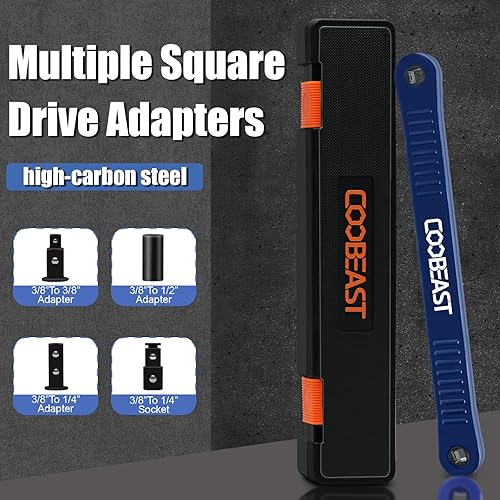 Miniatura 5 de Llave de extensión de desplazamiento lista para impactos, herramienta extensora de llave de vaso con adaptadores versátiles de accionamiento