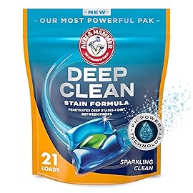 ARM & HAMMER Deep Clean Stain Formula, Laundry Detergent Power Paks, 21 ct.
