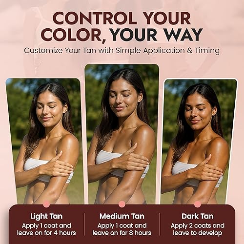 Miniatura 7 de BaeBlu Sinless Tahitian Autobronceador con ingredientes orgánicos y naturales, loción bronceadora sin sol para piel bronceadora más oscura, cuidado