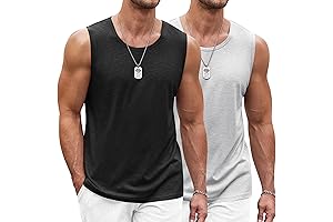 COOFANDY 2-Pack Men's Workout Tank Tops: Stay Cool and Comfortable All Summer Long