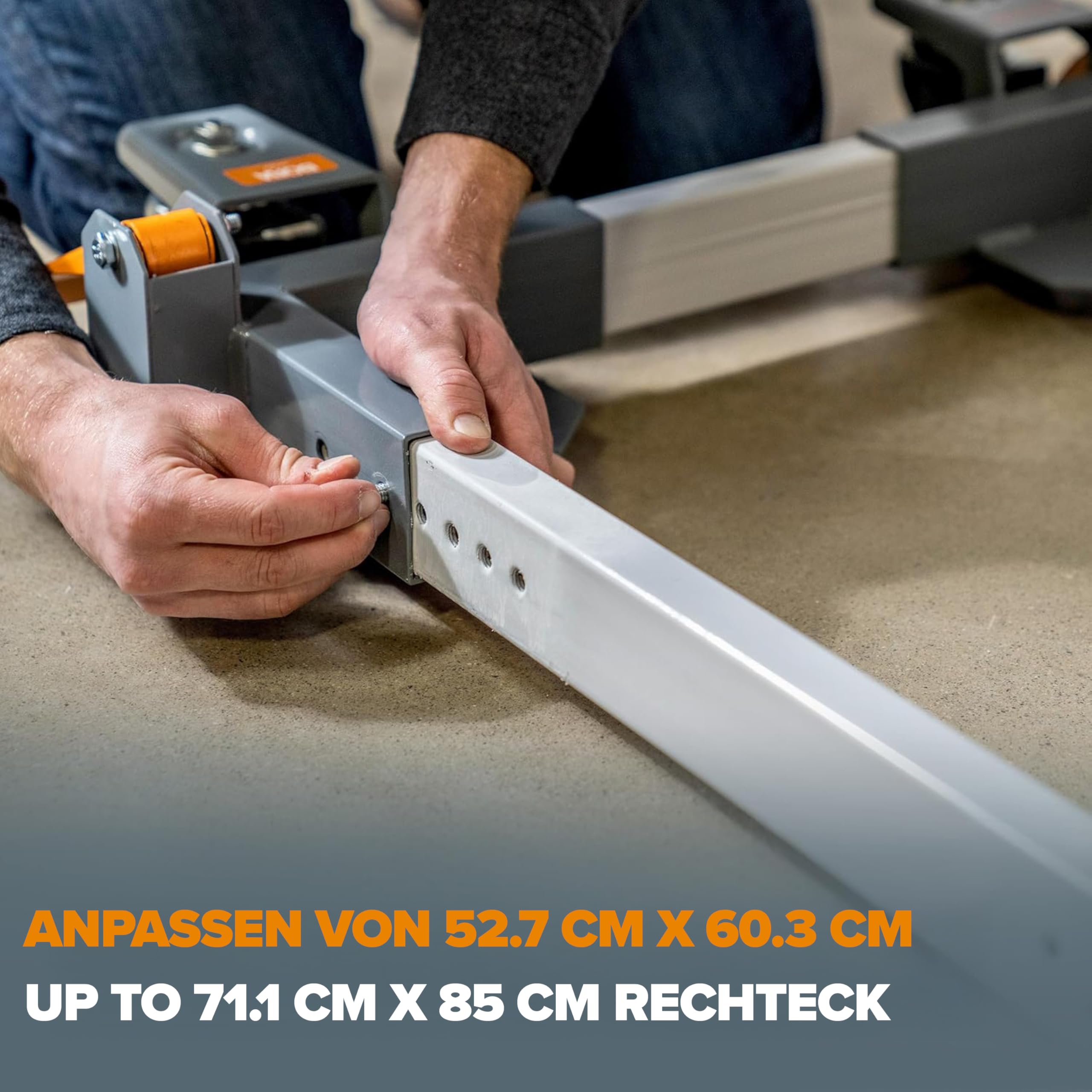 BORA Portamate PM-3500 Fahrbares Rolluntergestell – Universelle Maschinenbasis für Elektrowerkzeuge, 680 kg Tragkraft, Stahl, Kugellager-Räder, Höhenverstellbar