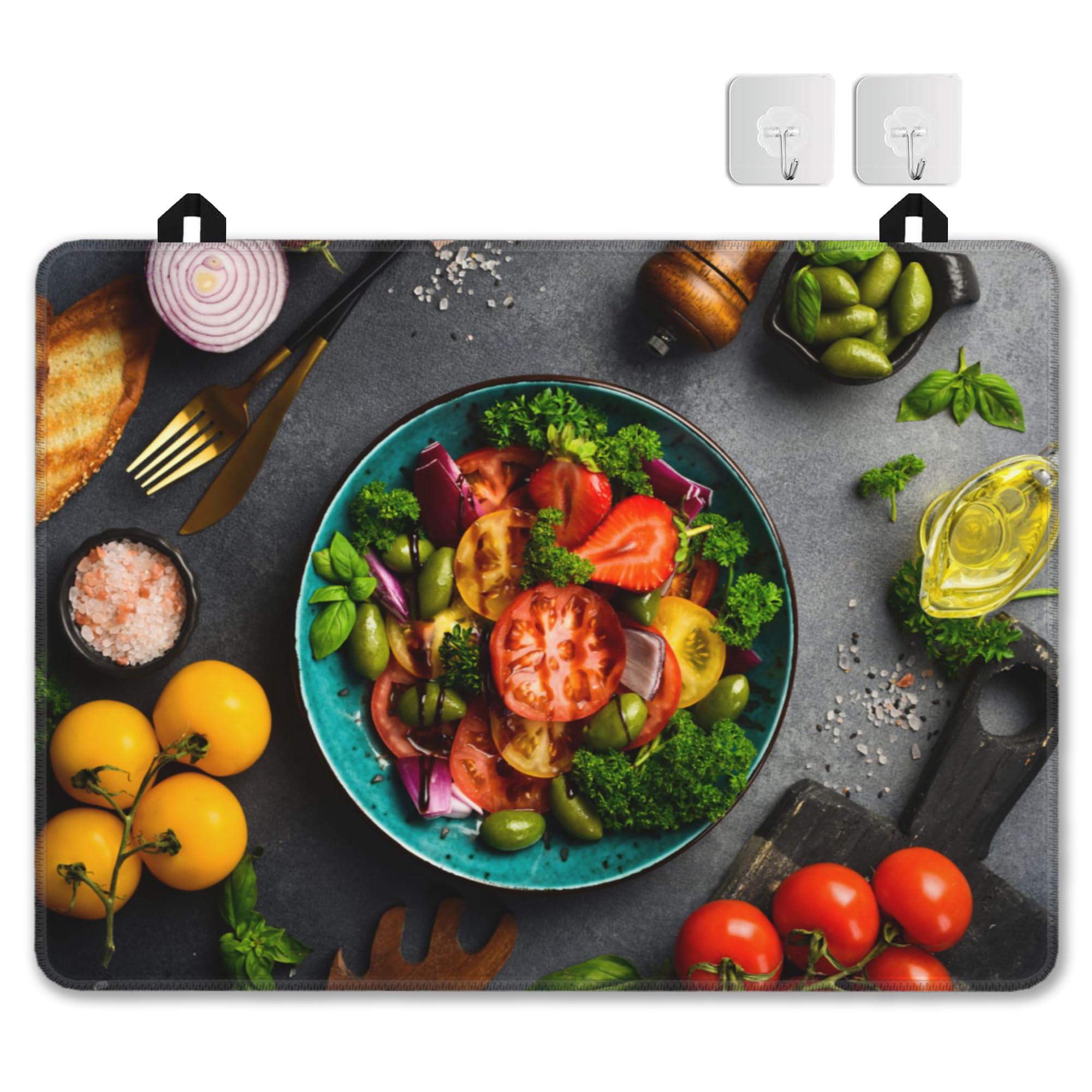 Stove Top Cover for Electric Stove，Christmas Kitchen Decor Kitchen Vegetable Extra Thick Natural Rubber Glass Top Protector, Prevents Scratching, Expands Usable Space 28.5'' x 20.5''