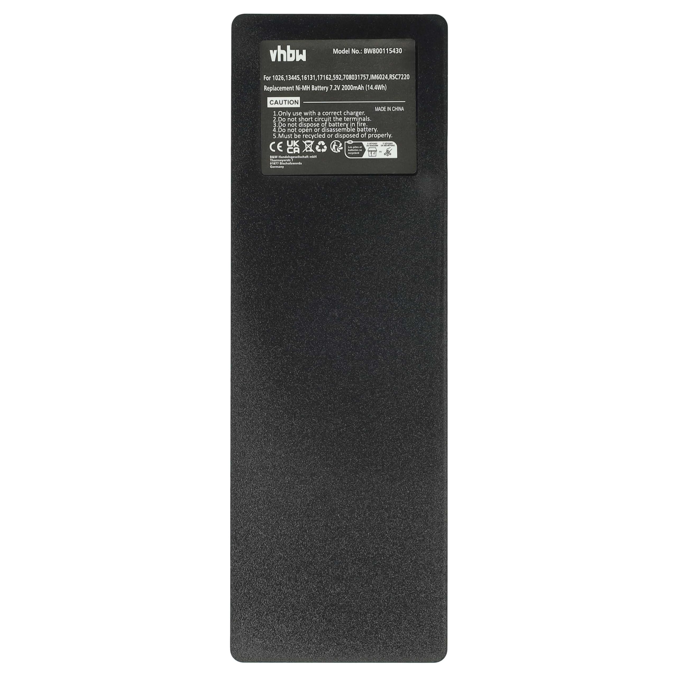 vhbw 3X batería Compatible con Palfinger EEA2512, 960, 790, 590, RC400 Mando a Distancia Industrial (2000 mAh, 7,2 V, NiMH) - Negro