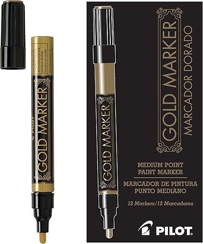 Miniatura 4 de Pilot marcador permanente metalizado, punta extra fina,, Dorado