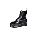 Dr. Martens Unisex Jadon Classic Boots, Black (Black Polished Smooth 001), 4 UK