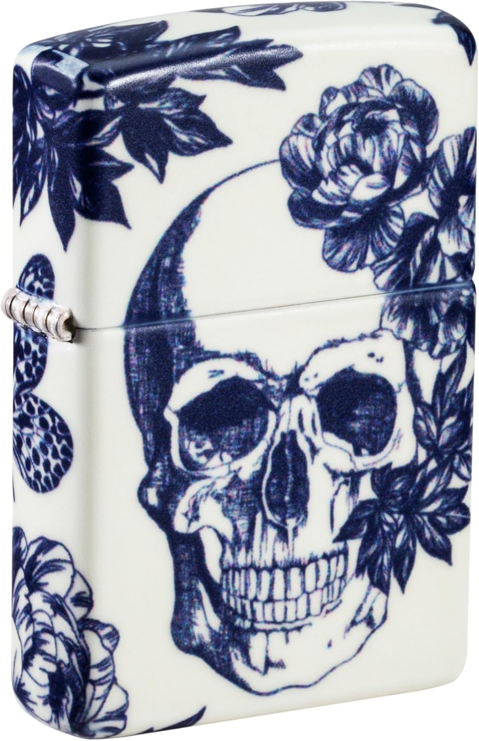 Zippo Lighter: Skull and Flowers, Glow-in-The-Dark - 540 Color 46037