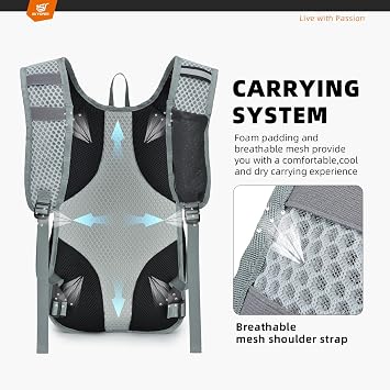 SKYSPER Small Hiking Backpack - 15L Travel Rucksack Lightweight Daypack with Chest & Waist Strap Water Resistant Walking Backpack for Women Men