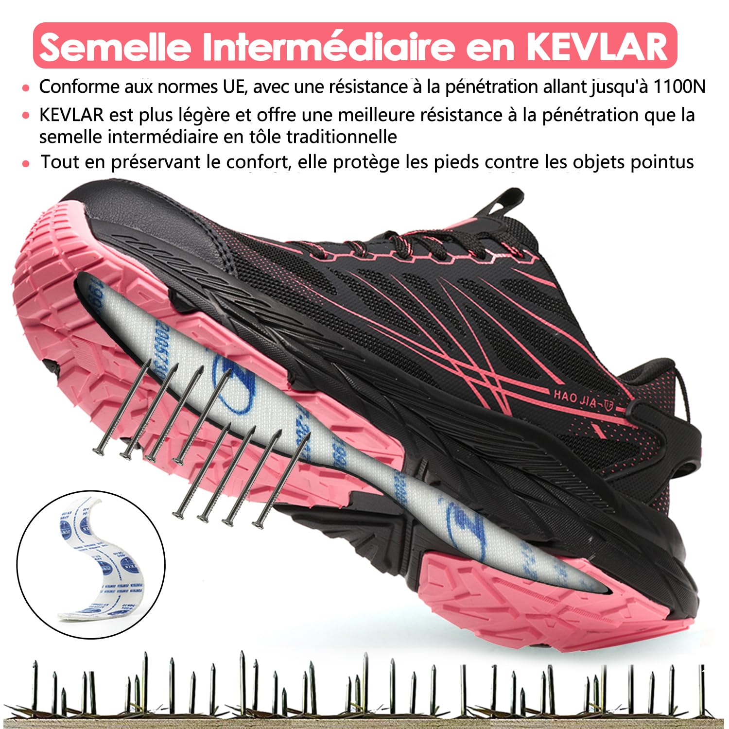 Chaussures de Sécurité Hommes Femmes Légère Basket de Securite Confortable Antidérapante Respirante Chaussure de Travail EU 37-46
