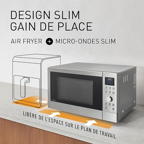 Panasonic NN-CD58RSEPG Friggitrice ad Aria e Forno a Microonde Combinato 4in1 da 27 L, Inverter da 1000W, Grill da 1300W, Convezione, Airfryer, 19 Programmi Automatici, Manopola, Acciaio Inossidabile - 5