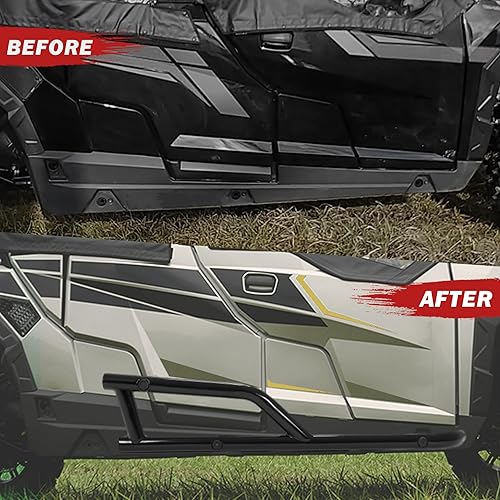 Miniatura 7 de HECASA Nerf Bar Rock Sliders compatibles con Polaris General 10004 1000XP 1000  RZR S 1000 EPS Deluxe Premium Sport Left & Right Side Step Tree