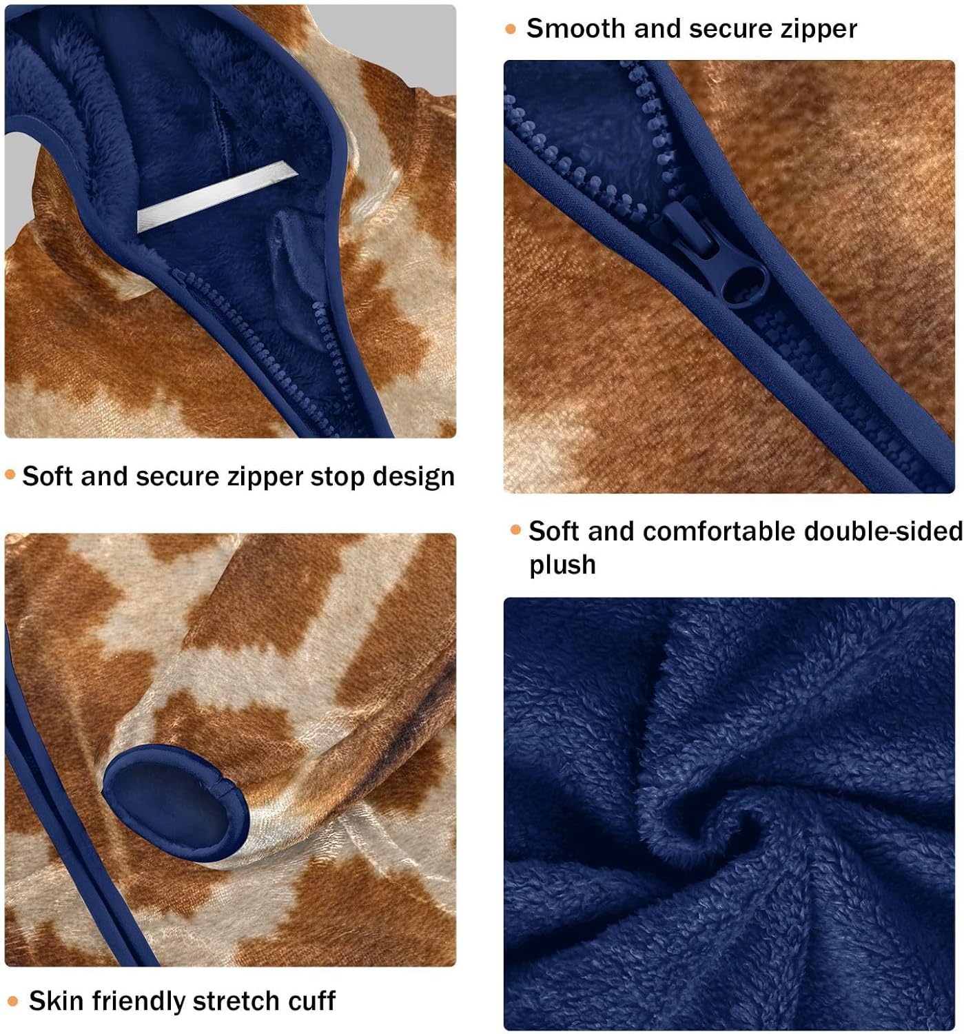 Giraffe Skin Texture Toddler Zip Up Jackets Children Coats For Toddlers