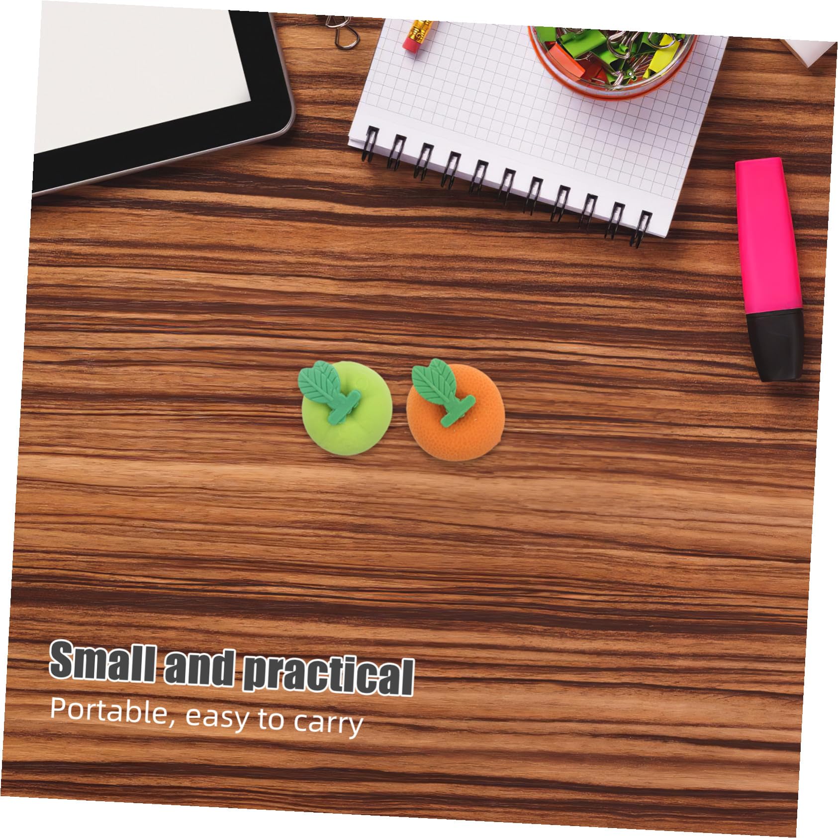 100 Stück Zeichenradiergummis Obstmodell Lebensmittel Radiergummis Für Mini Radiergummis In Lebensmittelform Orangefarbene Mini Apfel Studenten