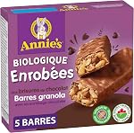 ANNIE'S Barres de granola au chocolat, biologiques, sans arômes artificiels, grains entiers, boîte de 5 Barres de granola
