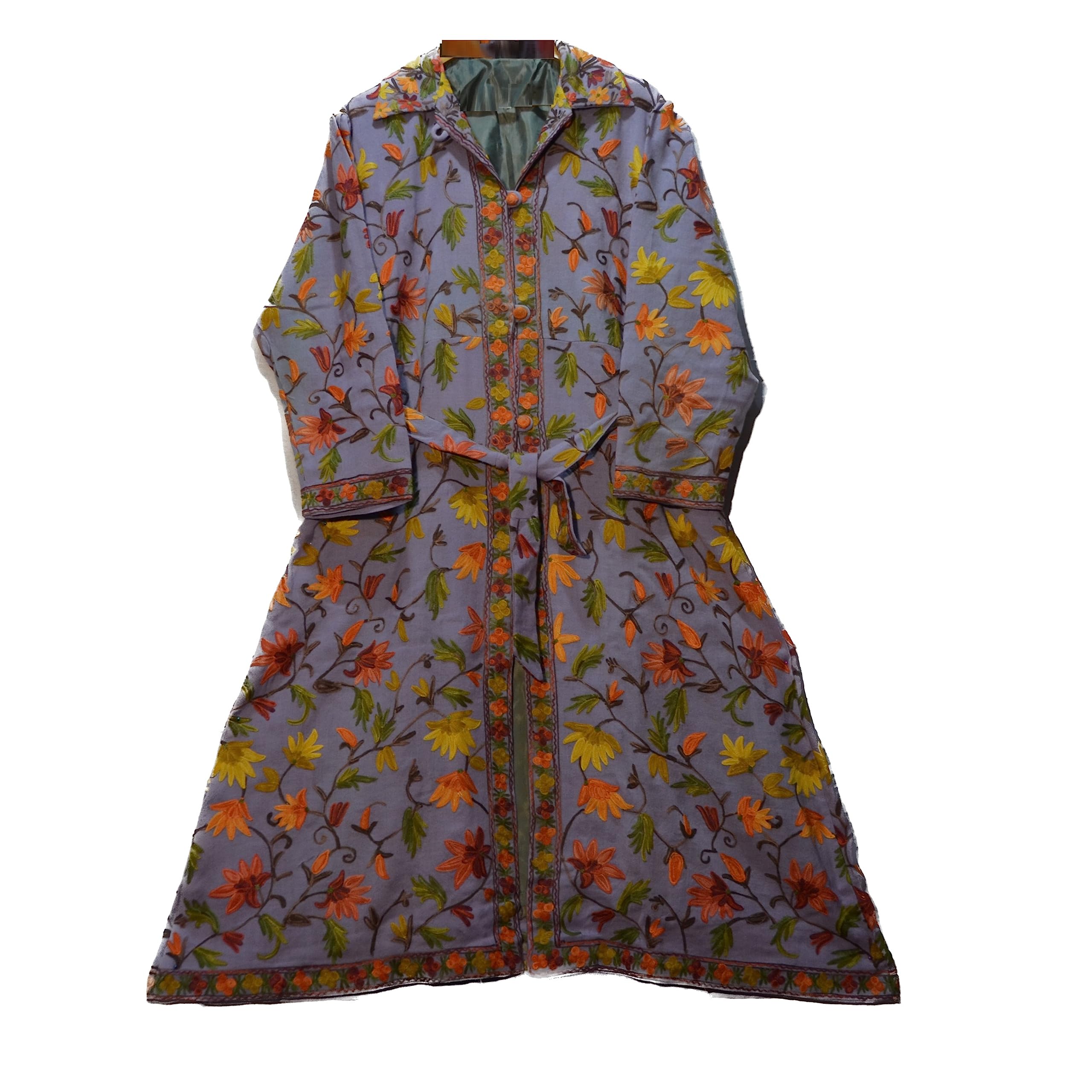 craftbazar Kashmiri Woole Beautiful Embroidered Work Queen Dress Coat for Womens-picture-27