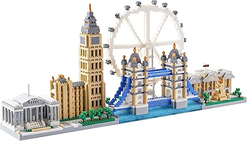 HGB Nincrane DAFDAG Micro Blocks London Skyline Big Architecture Collection Bloque de construcción para adultos, kit de modelo y regalo para niños y