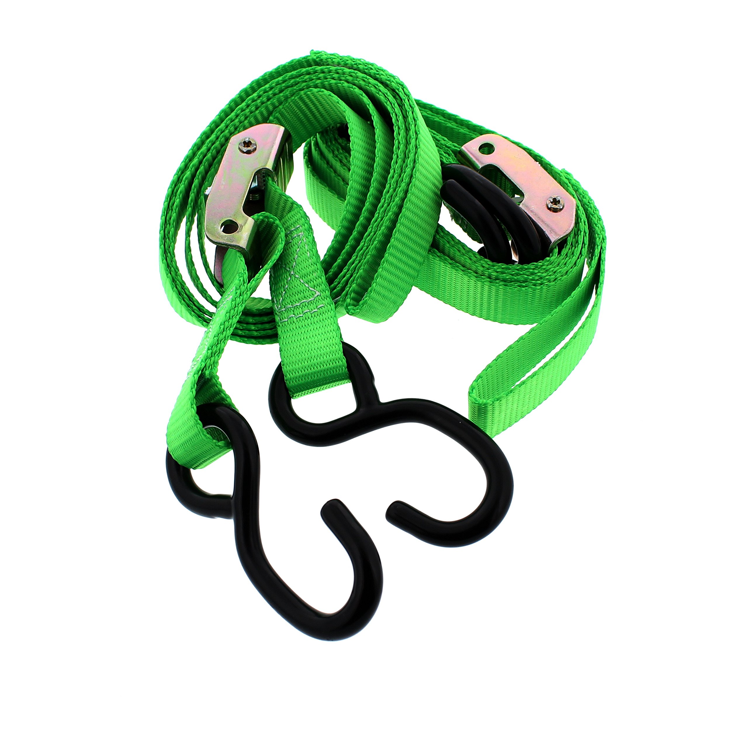 Race-Driven Cambuckle Tie Down Straps ATV MX Motorcycle Dirtbike Strap - Green