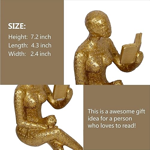 Miniatura 5 de Estatuilla de lectura de pulpa para mujer, estatua de pensador, decoración moderna, escultura estética abstracta para decoración del hogar, sala de