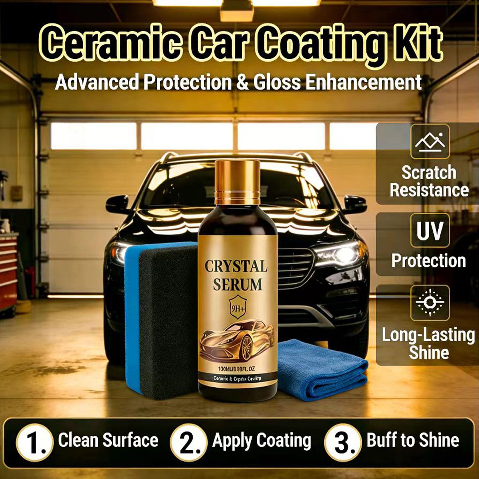 Ptz Crystal Serum – Advanced Graphene Ceramic Coating for Cars (1Pcs)