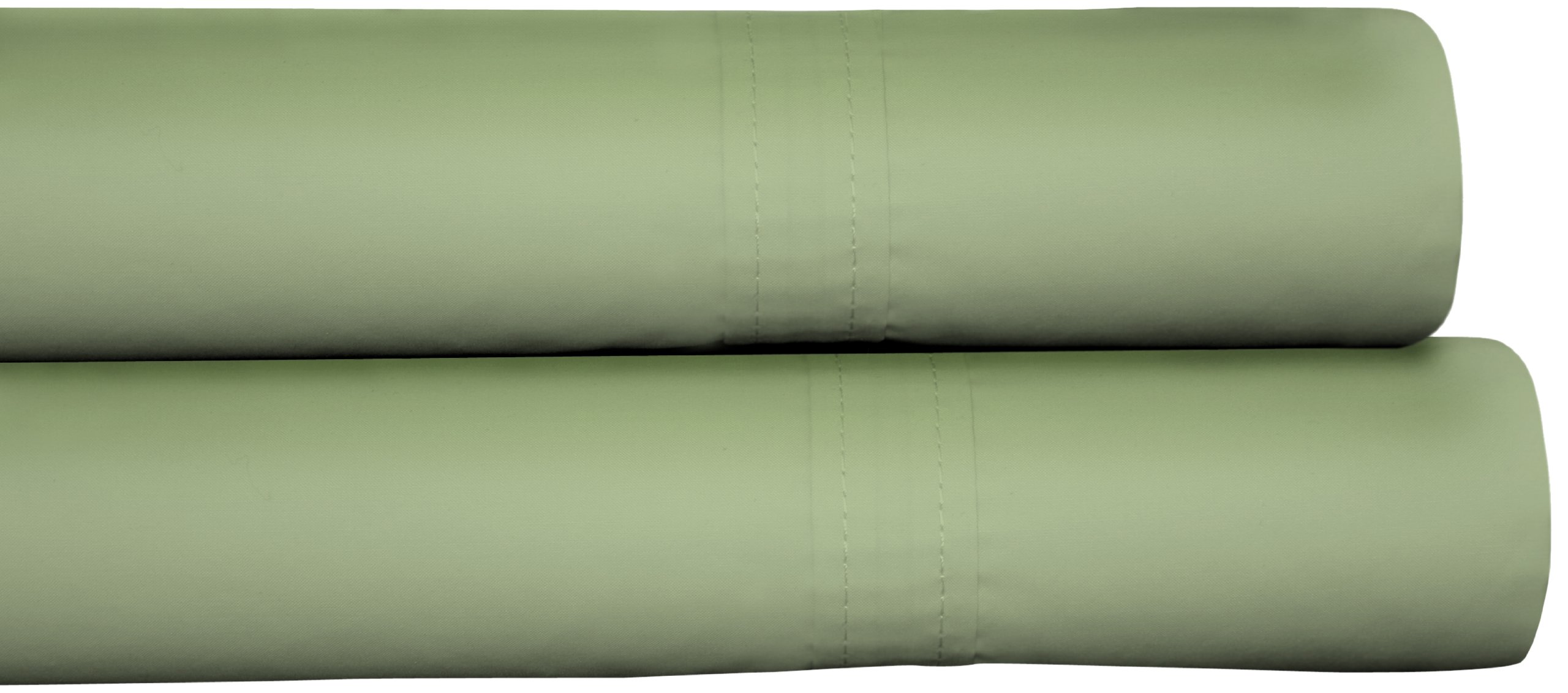 Tribeca Living500 Thread Count Egyptian Cotton Sateen Deep Pocket 6-Piece Sheet Set, King, Green