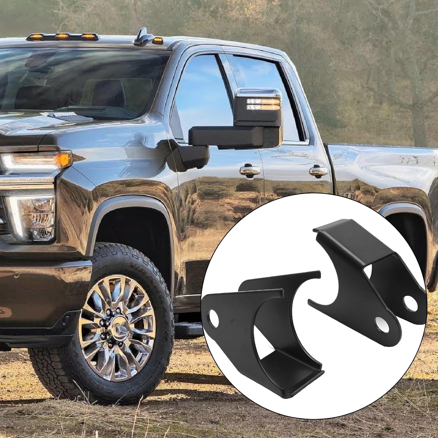 2Pcs 15090818 Rear Upper Shock Mount Repair Bracket, Replacement for Silverado 1500 2500 Replacement for Sierra 1500 1500 Classic, Replaces 15090825 15250557