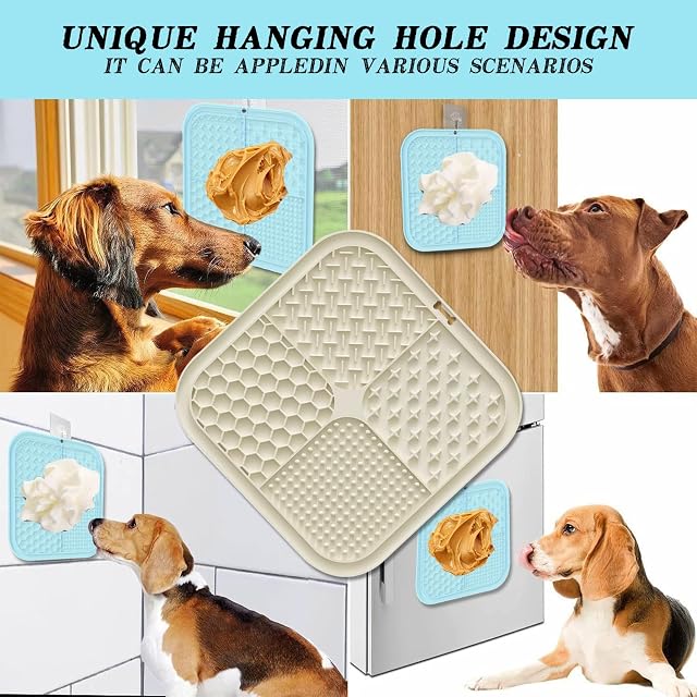 Foto 5 de 7 de KUBDPQOR Alfombrilla para Lamer Perros, 2 Piezas 8.3'' Alimentador Lento Perros Accesorios