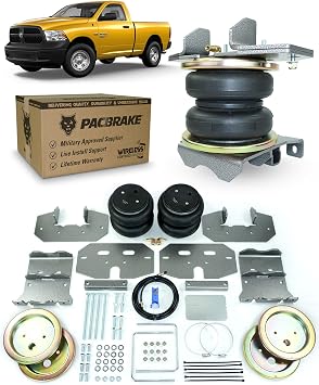 Pacbrake HP10002-X ALPHA XD 7500 lb Rear Air Suspension Kit Compatible with Dodge RAM 1500/2500/3500 2003-2020