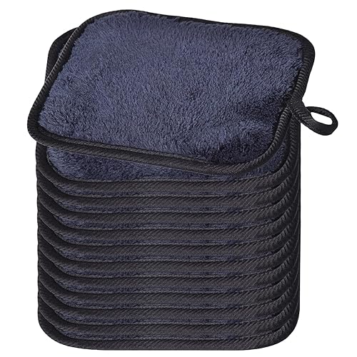 Paños removedores de maquillaje para cara, ojos, labios  Paño de limpieza facial reutilizable de microfibra, almohadillas removedoras de maquillaje