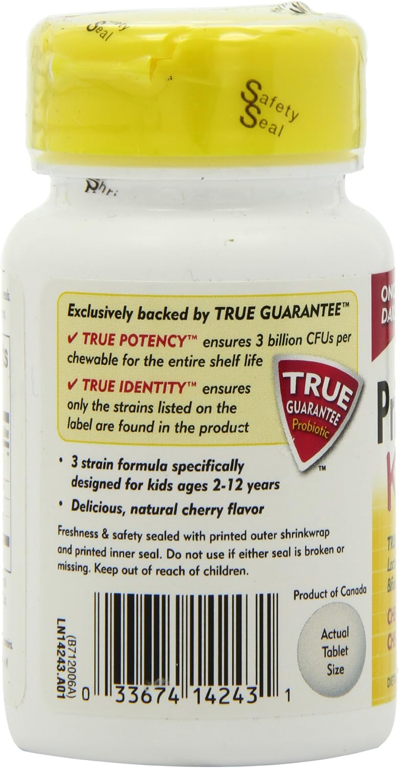 Nature's Way Primadophilus Kids 3 Billion CFU, 30 Cherry Flavored Chews, for Kids Ages 2-12, Pack of 2