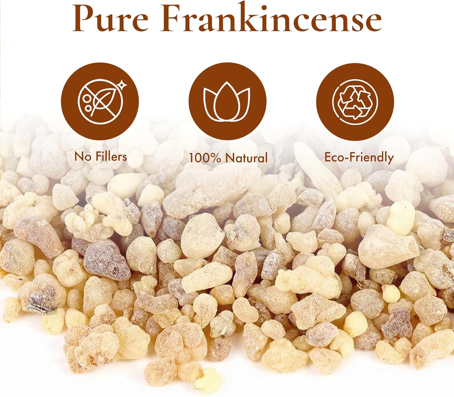 HalalEveryDay Frankincense Resin Tears from Ethiopia Gum Olbinum Boswelia Serrata, 16 oz / 1 lb Bag, Resin for Home Fragrance, Bakhoor and Incense Use