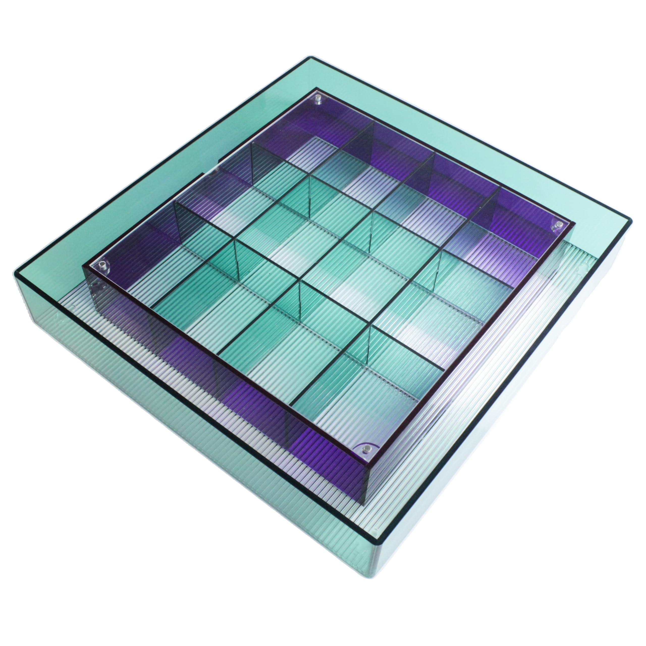 Acrylic Display Case, Showcase Display Box for Collectibles and Toys, with Dustproof & Seamless Design, Magnetic Door, Storage for Mini Funko Pop Figures and Stone Rocks, Colorful