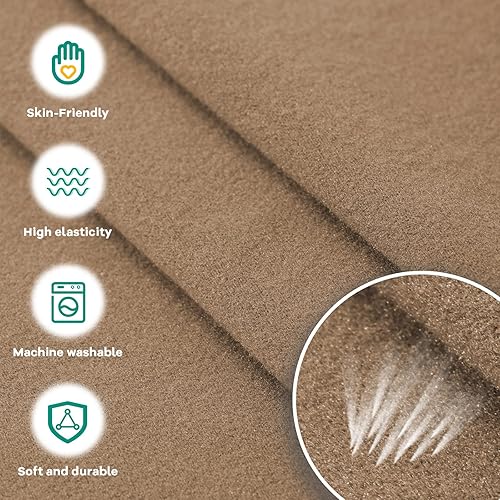 Miniatura 5 de CWK Fundas elásticas para sofá de 2 cojines, de elastano, antideslizantes, suaves, protector de muebles con espuma antideslizante y parte inferior