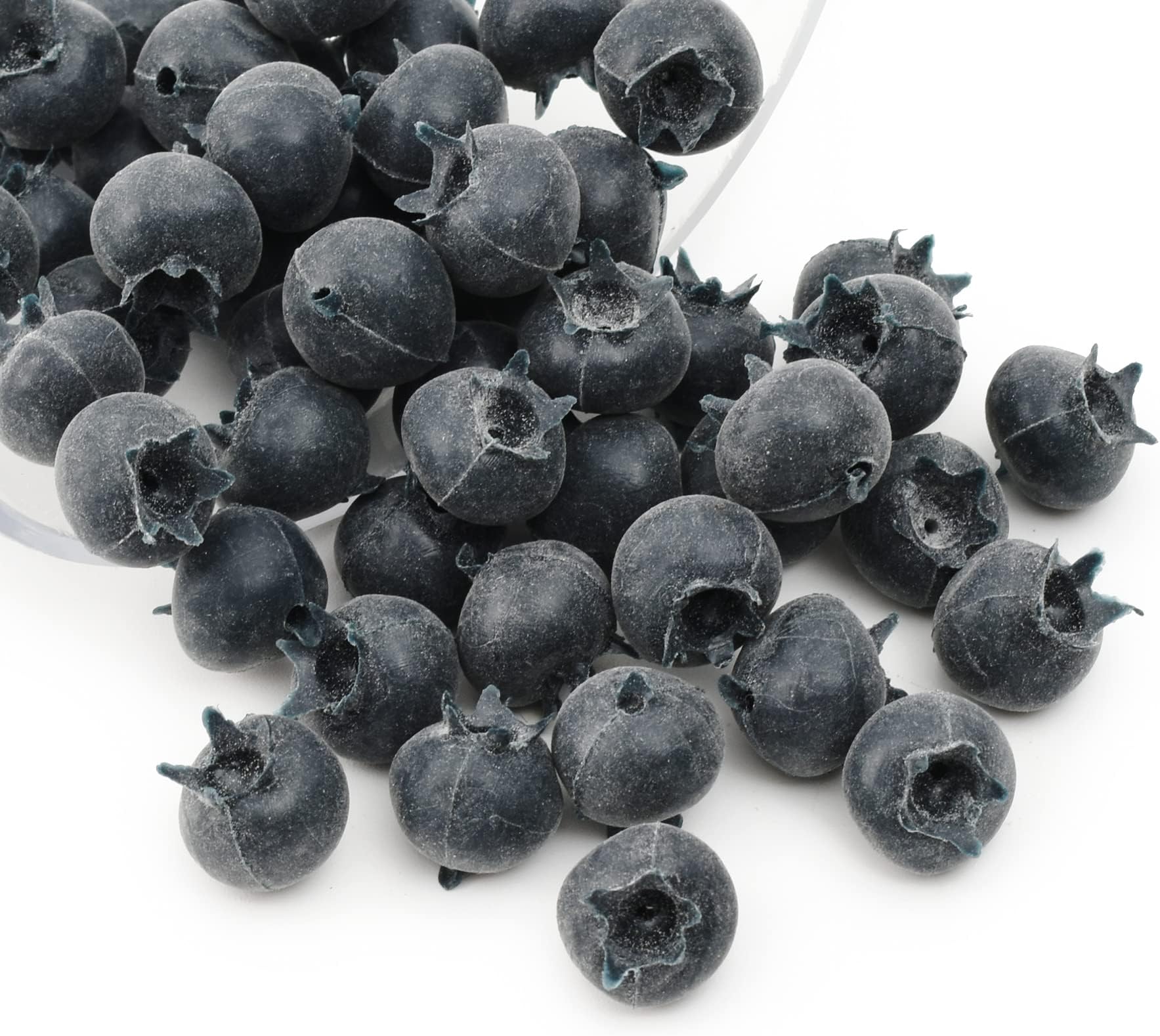 Artificial Blueberry, 50Pcs Fake Blueberry Lifelike Blueberries Simulation Realistic Blue Berries Fake Fruit for DIY Craft Home Kitchen Cabinet Decoration Food Photography Props Supplies