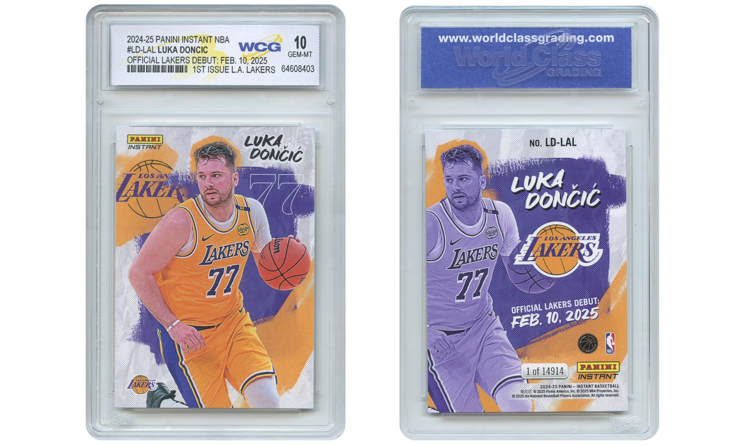 Amazon.com: 2025 Panini Luka DONCIC Official Lakers Debut 1st