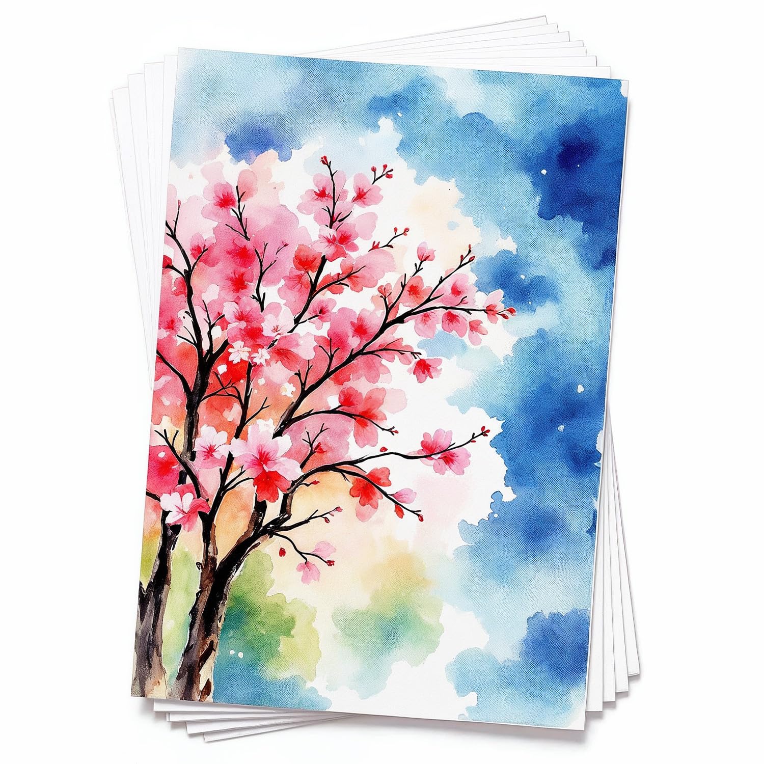 Zeno White 32 Sheets Watercolor Paper Pad - 5"X7" - Water Color Paper 140Lb/300Gsm - 100% Cotton Pulp - Art Supplies For Kids & Adults - For Painting, Artist Sketch, Easel, Loose Drawing